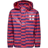 Lego Wear Regnjakke - Mørk Rosa/Lilla Stripet - - 11 år (146) - Regnjakke