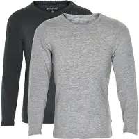 Minymo Genser - 2-pack - Svart/Grå Melert m. Blond - - 1 år (80) - Genser