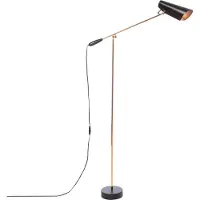 Northern Gulvlampe Birdy i retrodesign i svart/messing