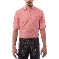 Boland Traciks Rød og hvid ternet tyrolerskjorte