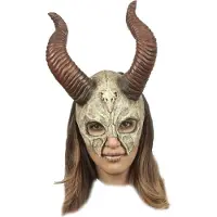 Ghoulish Mytisk Hodeskallemaske Med Horn
