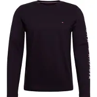 Tommy Hilfiger for man. MW0MW09096 T-shirt Slim fit logo black (L), Casual, Cotton, Long sleeve, Sustainable