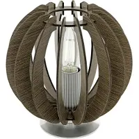 Eglo Hengelampe «Colino» av trelameller, svart