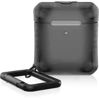 Itskins Spectrum // Frost - Beskyttende deksel for trådløse øreplugger - robust - Impacthane - svart - for Apple AirPods (1. generasjon, 2. generasjon)