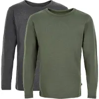 Minymo Genser - 2-pack - Koksgrå/Army - - 1 år (80) - Genser