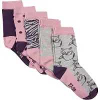 Minymo Sokker - 5-pack - Grå/Rosa - - 15/18 - Sokker