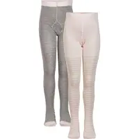 Minymo Strømpebukser - 2-pack - Grå/Rosa - - 68/74 - Strømpebukser