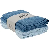 Pippi Stoffklutene - 65x65 cm - 4-pack - Blå/Lyseblå - - OneSize - Gulpeklut