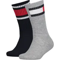 Tommy Hilfiger Strømper - 2-pack - Flagg - Navy/Grå - - 27/30 - Sokker
