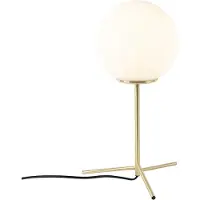 QAZQA Art Deco bordlampe messing med opalglass 45,5 cm - Pallon