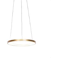 JUST LIGHT Circle LED-pendellampe, gull, Ø 39 cm