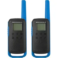 Motorola Talkabout T62 - Bærbar - toveis radio - PMR - 446 MHz - 16-kanalers - svart, blå (en pakke 2)