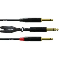 Cordial CFY 0.9 VPP, 6.35mm, Hankjønn, 2 x 6.35mm, Hankjønn, 0,9 m, Sort