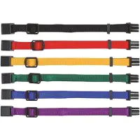 Trixie Junior Set of puppy collars S-M: 17-25 cm/10 mm 6 pcs. black red royal blue apple papaya orchid