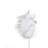 Seletti LED-vegglampe Heart Lamp av porselen, hvit