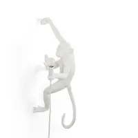 Seletti LED-dekovegglampe Monkey Lamp, hvit, høyre