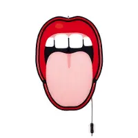 Seletti LED-dekovegglampe Tongue, 41x58cm
