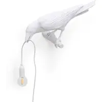 Seletti Bird Lamp LED-vegglampe, visning til venstre, hvit