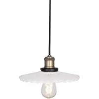 Globen Lighting pendellampe COBBLER, hvit, Ø 25 cm