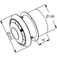 Unite indblæsningventil i plast hvid AN3