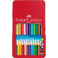 Faber-Castell Color GRIP colored pencil tin box with 12 pcs