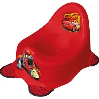 Disney kids babytopp Adam Cars, kirsebærrød med trykk, gummierte føtter