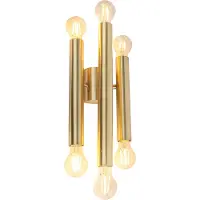 QAZQA Vintage vegglampe gull 6-lys - Tubi