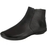 Camper for woman. K400313-002 Right Nina Leather Ankle Boots Black (36), Flat, Zip, Casual