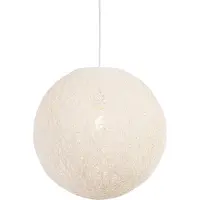 QAZQA Rustikk pendellampe hvit 45 cm - Corda