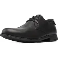Camper for man. 18552-074 Leather shoes 1913 black (41), Flat, Laces, Casual