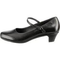 Camper for woman. 20202-088 Helena black leather low shoe -Height heel: 4,5cm (39), 3 to 5 cm, Buckle, Casual
