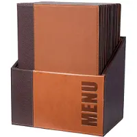 Securit MC-BOX-TRA4-LB, A4, Metall, PU lær, Brun, Matt, Lakk, Plastikk, Avrundede hjørner