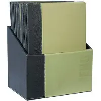 Securit MC-BOX-TRA4-GR, A4, Metall, PU lær, Grønn, Matt, Lakk, Plastikk, Avrundede hjørner