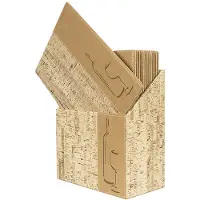 Securit MC-BOX-DRWC-CORK, A4, Elastan, PU plastikk, Tre, Matt, Plastikk, Avrundede hjørner