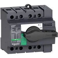 Schneider Electric 28904, Rullespaksbryter, 3P, Koblet med ledninger (ikke trådløs), Sort, Grå, IP40, Støvresistent