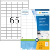 Herma Premium - Papir - matt - permanent selv-adhesiv - kraftig hvitt - 38.1 x 21.2 mm 6500 etikett(er) (100 ark x 65) laminerte adresseetiketter