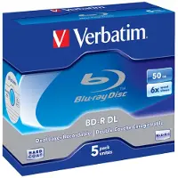 Verbatim - 5 x BD-R DL - 50 GB 6x - CD-eske