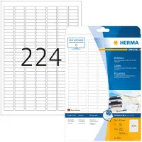 Herma Special - Papir - matt - permanent selv-adhesiv - belagt - hvit - 25.4 x 8.5 mm - 90 g/m² - 5600 etikett(er) (25 ark x 224) merkelapper