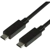 Logilink CU0128, 0,5 m, USB C, USB C, USB 3.2 Gen 2 (3.1 Gen 2), 10 Gbit/s, Sort