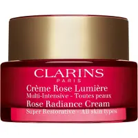 Clarins Rose Radiance Cream Super Restorative, Dagkrem, Kvinner, Universell, Ansikt, Hals, anti aldring, Anti-mørke flekker, Anti-rynke, Elastisite...