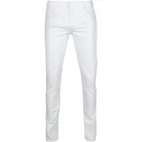 Alberto Pipe Denim Hvit Størrelse W 34