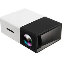 Mtp Products Mini Bærbar Full HD LED Projektor YG300 - Svart / Hvit