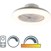 QAZQA Takvifte hvit 55,5 cm inkl. LED dimbar med fjernkontroll - Clima