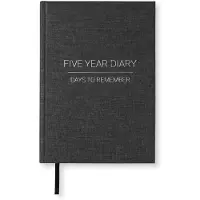 Adlibris 5-Års Dagbok A5 Transparent Black (engelsk) Paperstyle