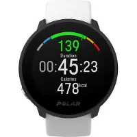Polar Unite - Sportsur med bånd - silikon - hvit - båndbredde: S/L - Bluetooth - 32 g