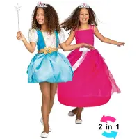 MOM Magisk Prinsesse To-i-en-transformerbar Kjole Og Korsett Junior Kostyme