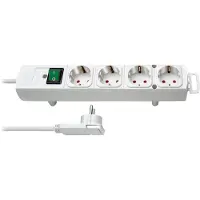 Brennenstuhl Comfort-Line Plus 4-veis stikkontakt med flat stikkontakt, 2 m / Stikkontaktlist