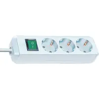 Brennenstuhl Eco-Line med bryter 3-veis hvit 5,0 m