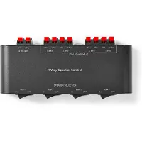 Nedis 4-porters Høyttalerkontrollboks Med Terminal Klemmer 200w/kanal Aluminium