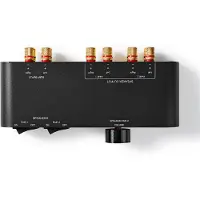 Nedis 2-ports Høyttalerkontrollboks Med Bananplugger 60w/kanal Volumkontroll Aluminium